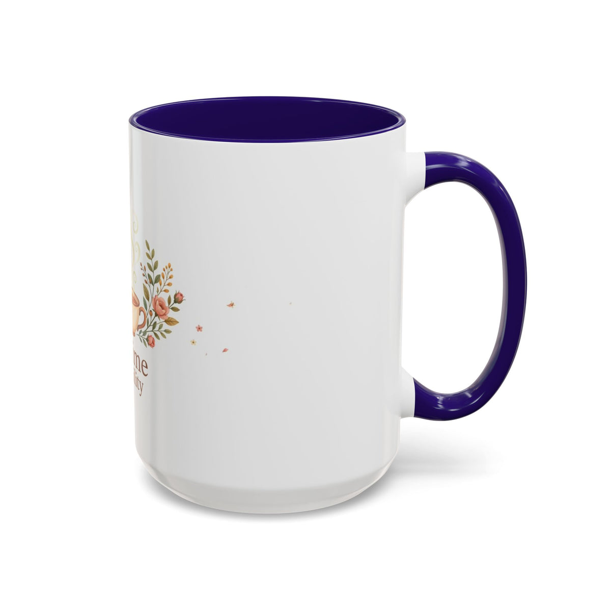 Tea Time Tranquility color accent ceramic tea mug — Amanda's Brew House