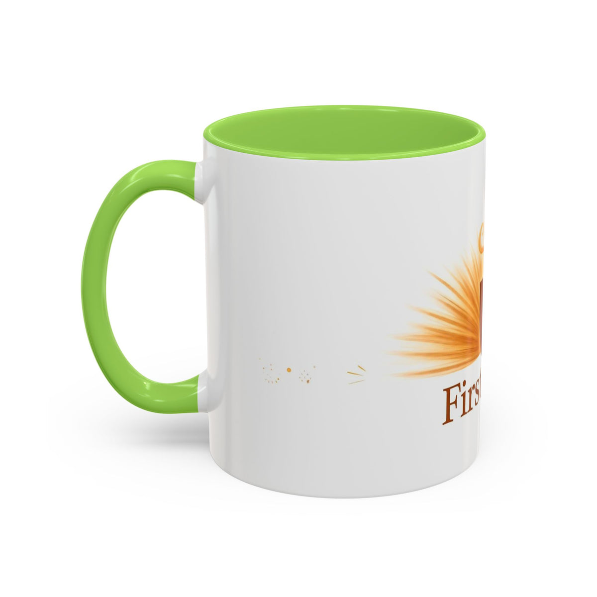 First Light color accent ceramic coffee mug — Amanda's Brew House