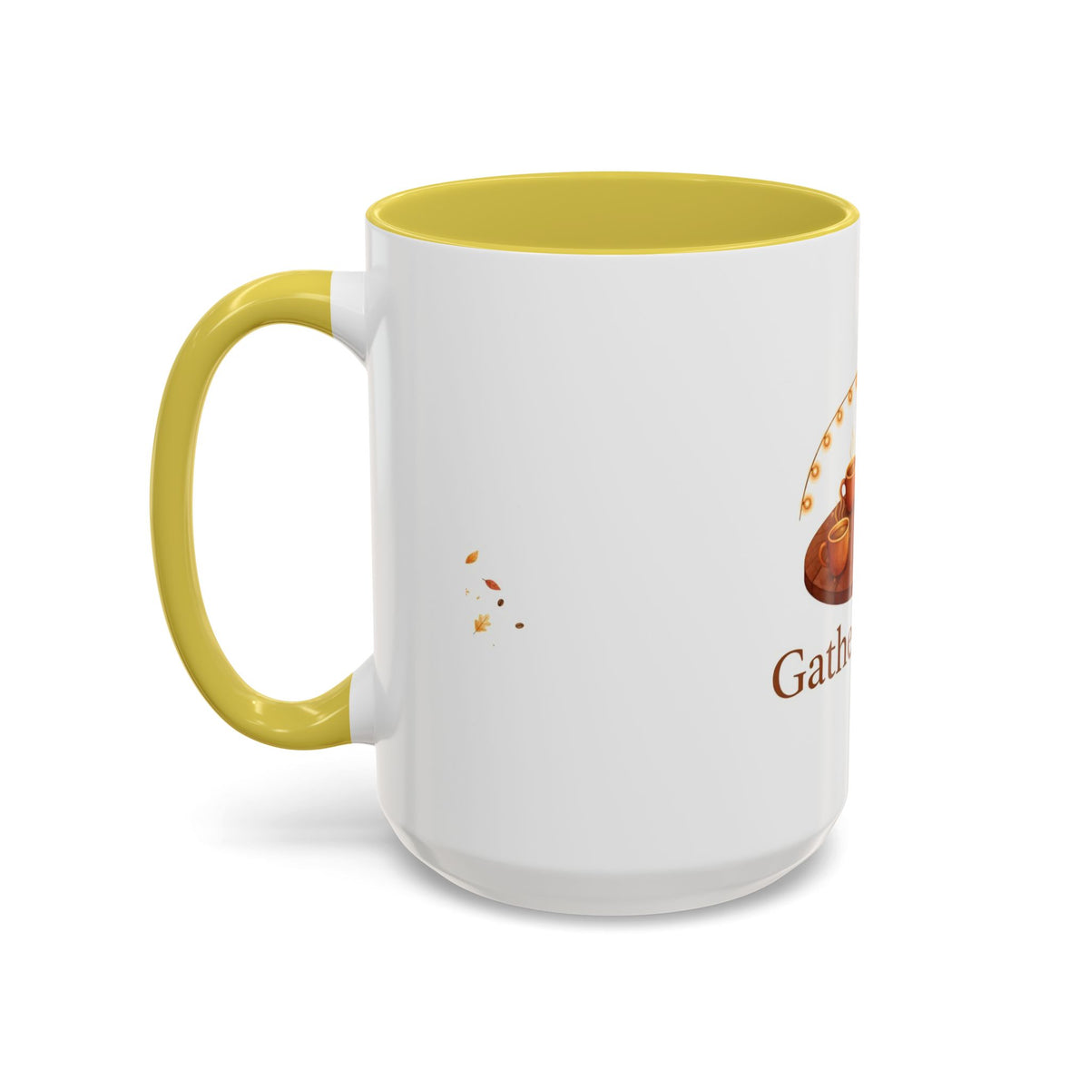 Gather Round color accent ceramic coffee mug — Amanda's Brew House