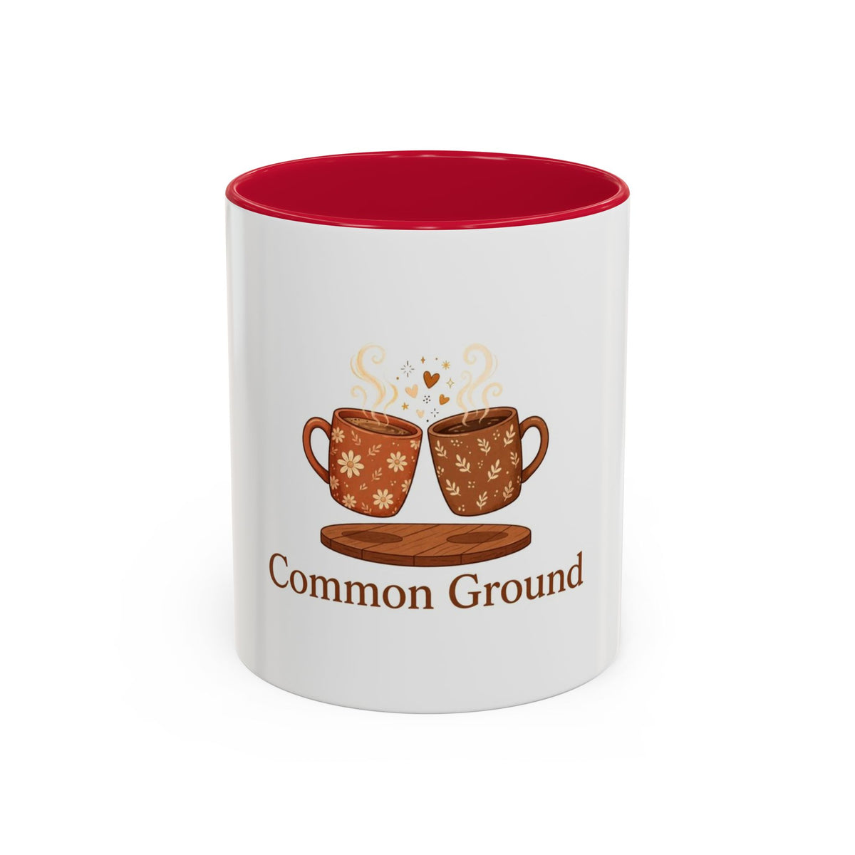 Common Ground color accent ceramic coffee mug — Amanda's Brew House
