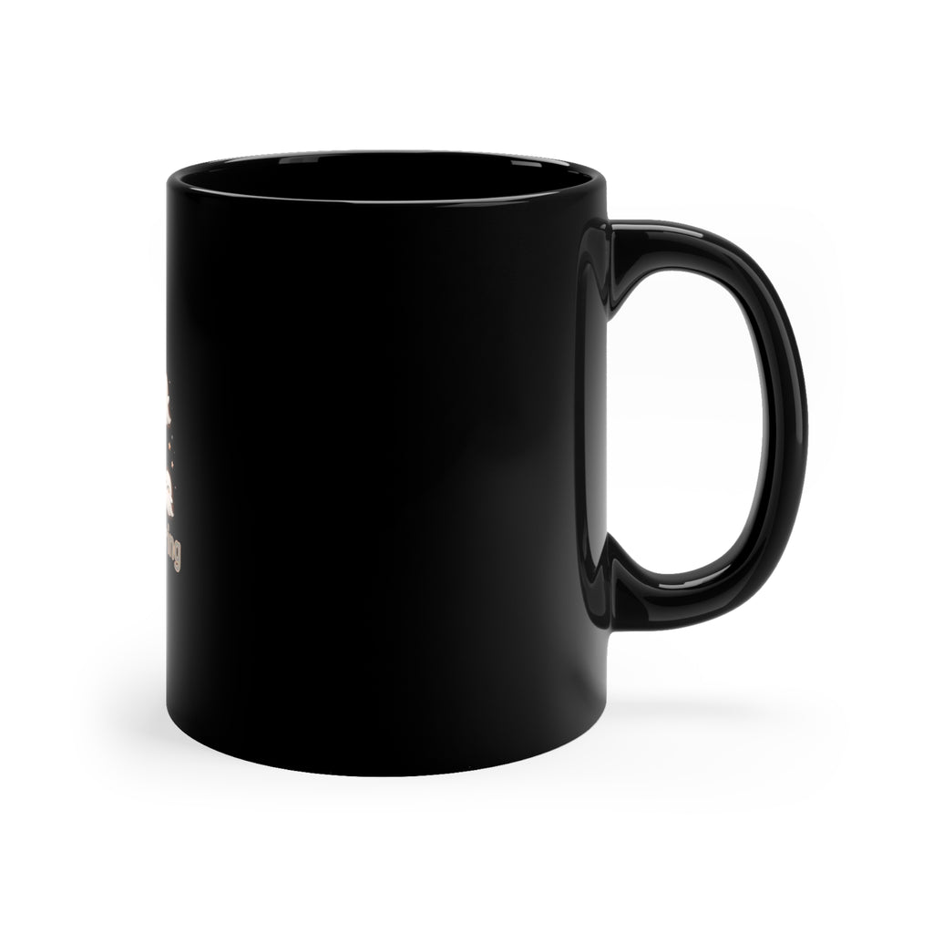 Ghostly Gathering — Cute Halloween Ghost Coffee Mug | Black 11oz