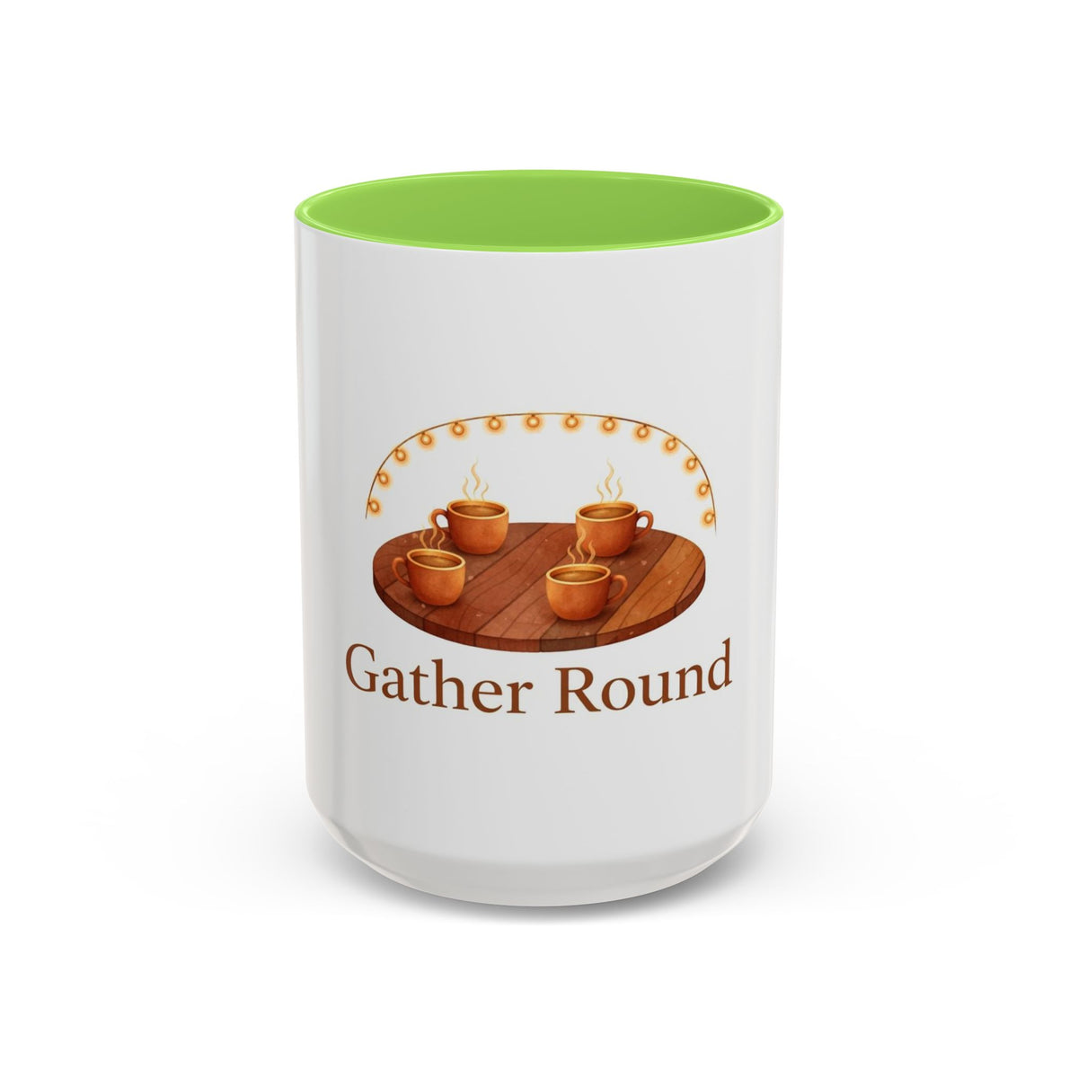 Gather Round color accent ceramic coffee mug — Amanda's Brew House