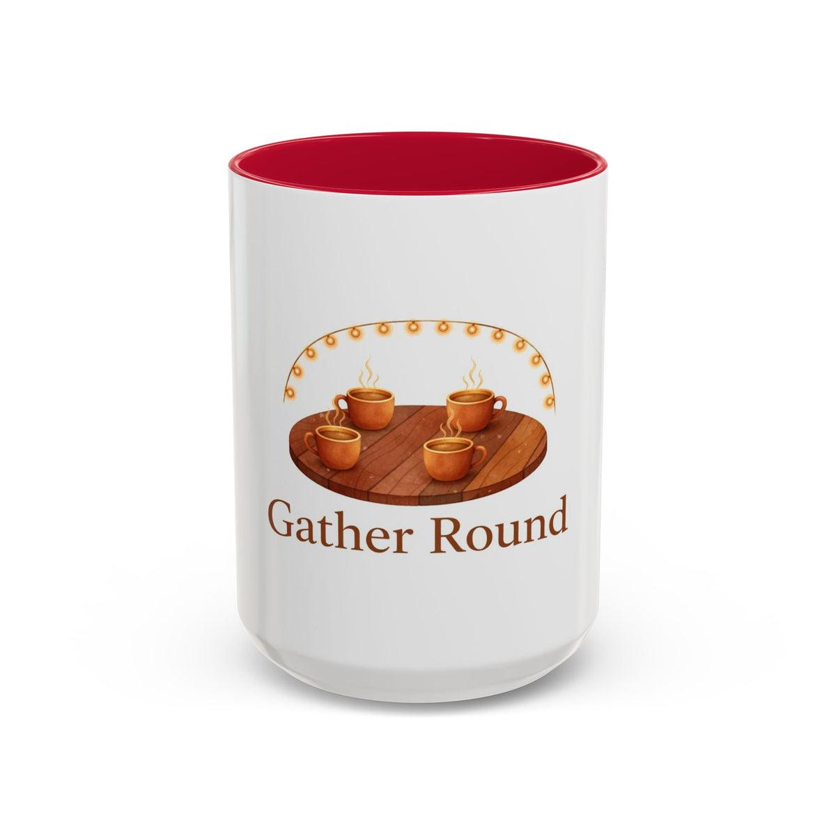 Gather Round color accent ceramic coffee mug — Amanda's Brew House