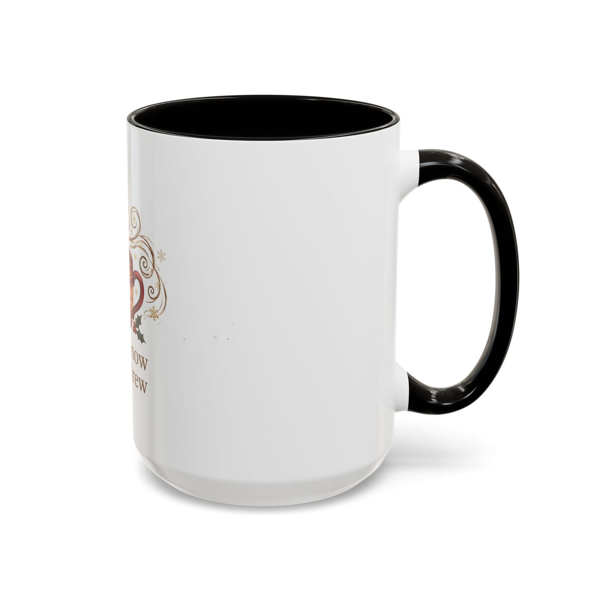 Let It Snow, Let It Brew color accent ceramic coffee mug — Amanda's Brew House