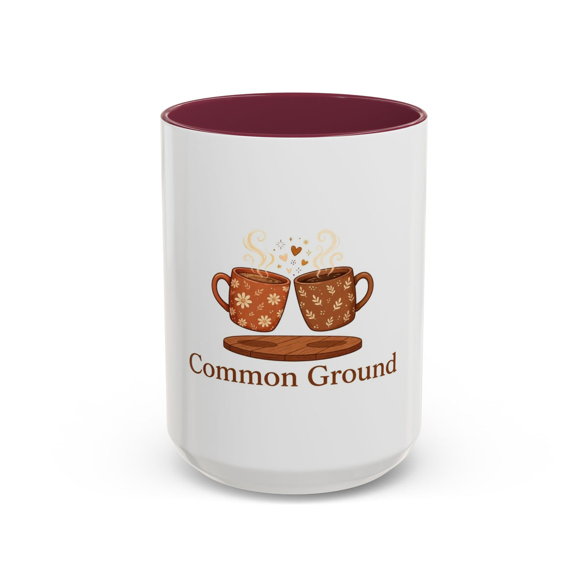 Common Ground color accent ceramic coffee mug — Amanda's Brew House