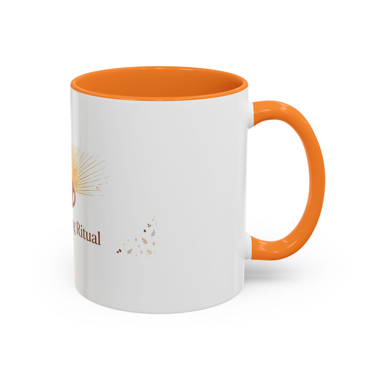 Slow Morning Ritual color accent ceramic coffee mug — Amanda's Brew House