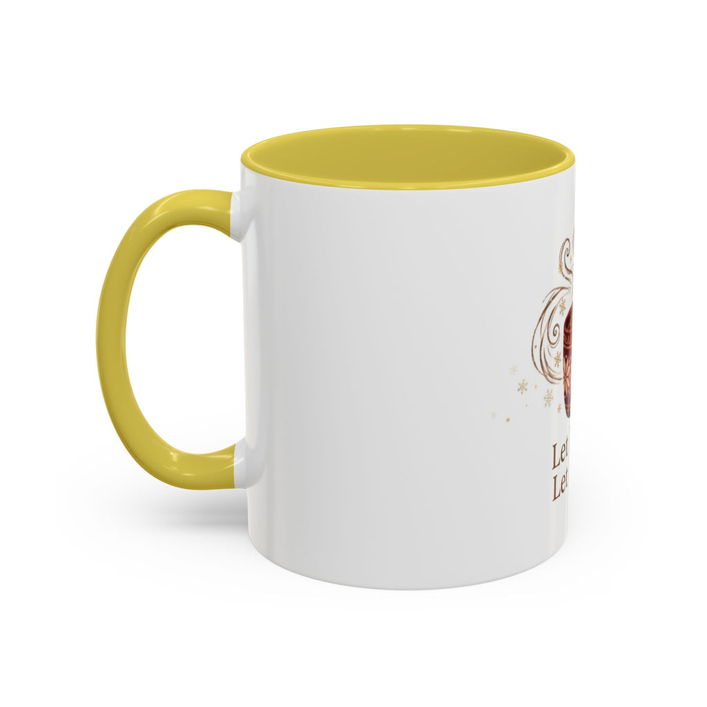 Let It Snow, Let It Brew color accent ceramic coffee mug — Amanda's Brew House