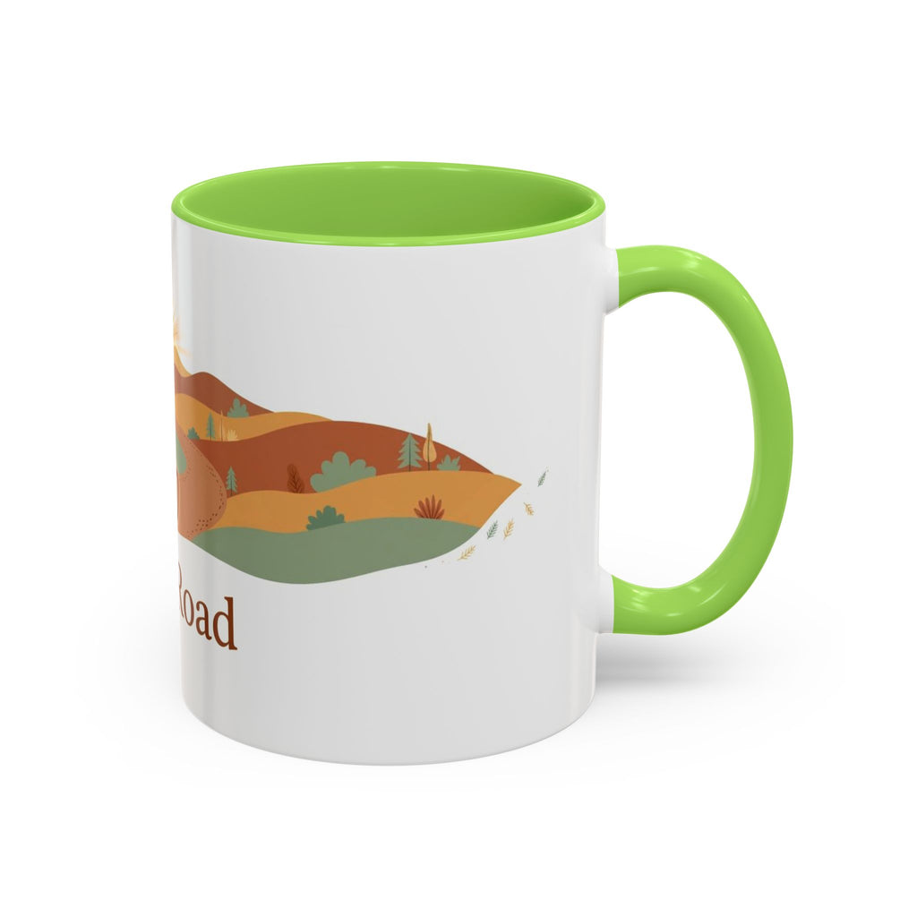 Open Road color accent ceramic coffee mug — Amanda's Brew House