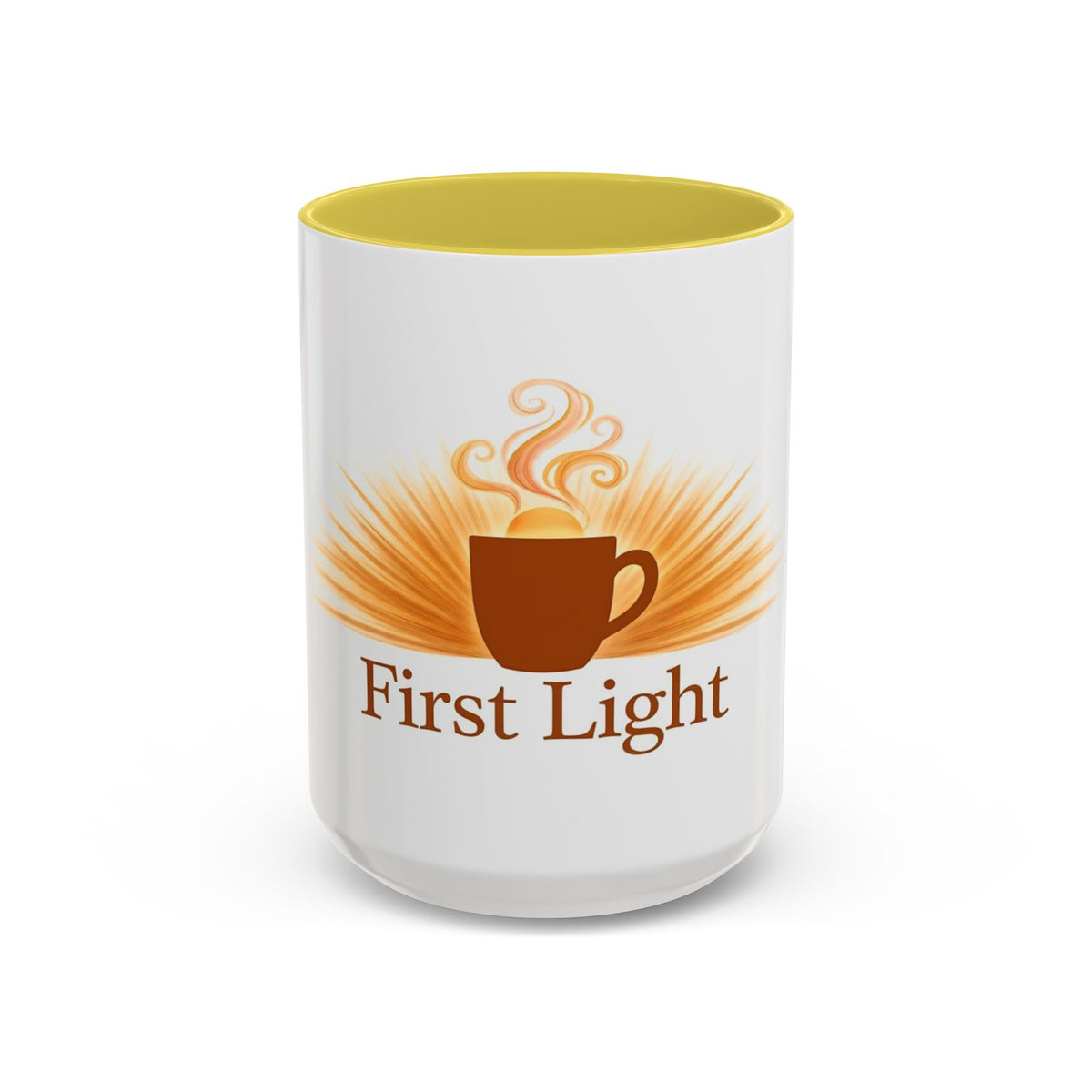 First Light color accent ceramic coffee mug — Amanda's Brew House