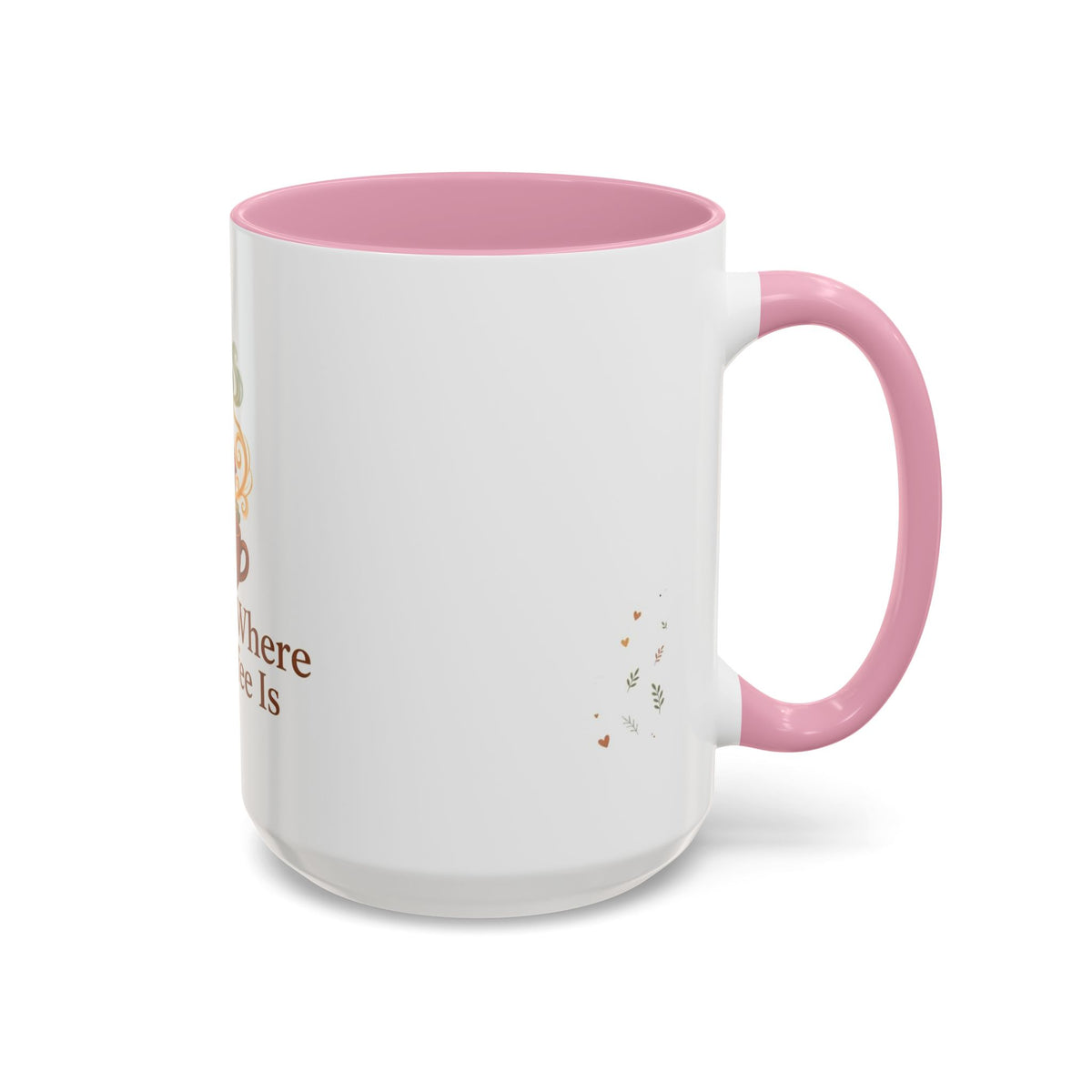 Home Is Where the Coffee Is color accent ceramic coffee mug — Amanda's Brew House