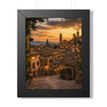 Old-World Town at Sunset — Framed Wall Art — product image from Amanda's Brew House