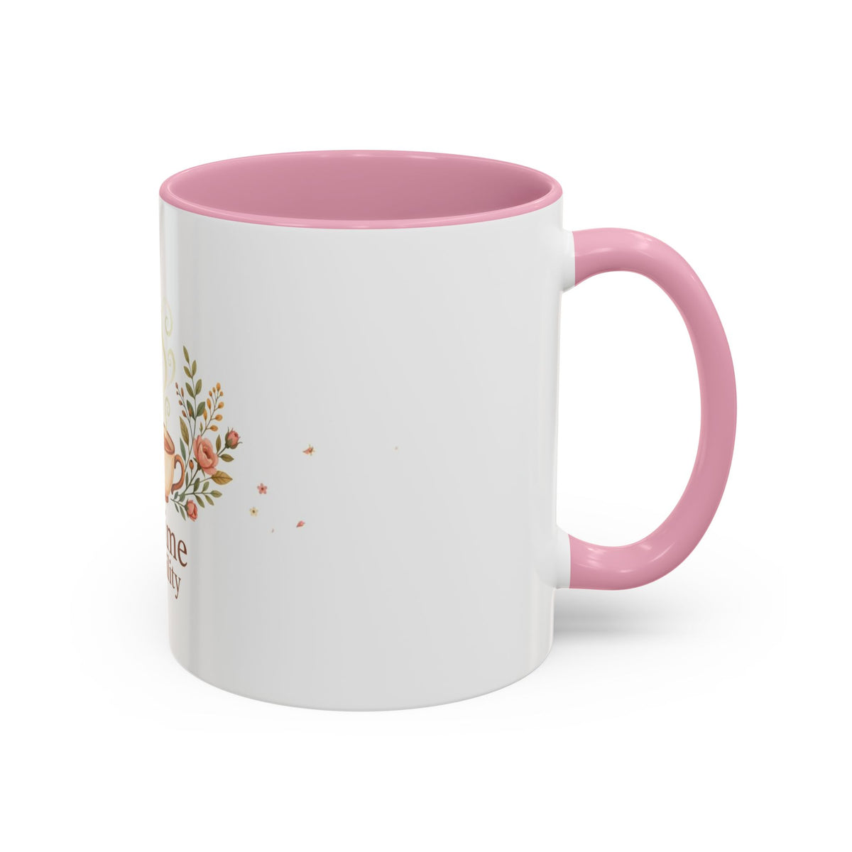 Tea Time Tranquility color accent ceramic tea mug — Amanda's Brew House