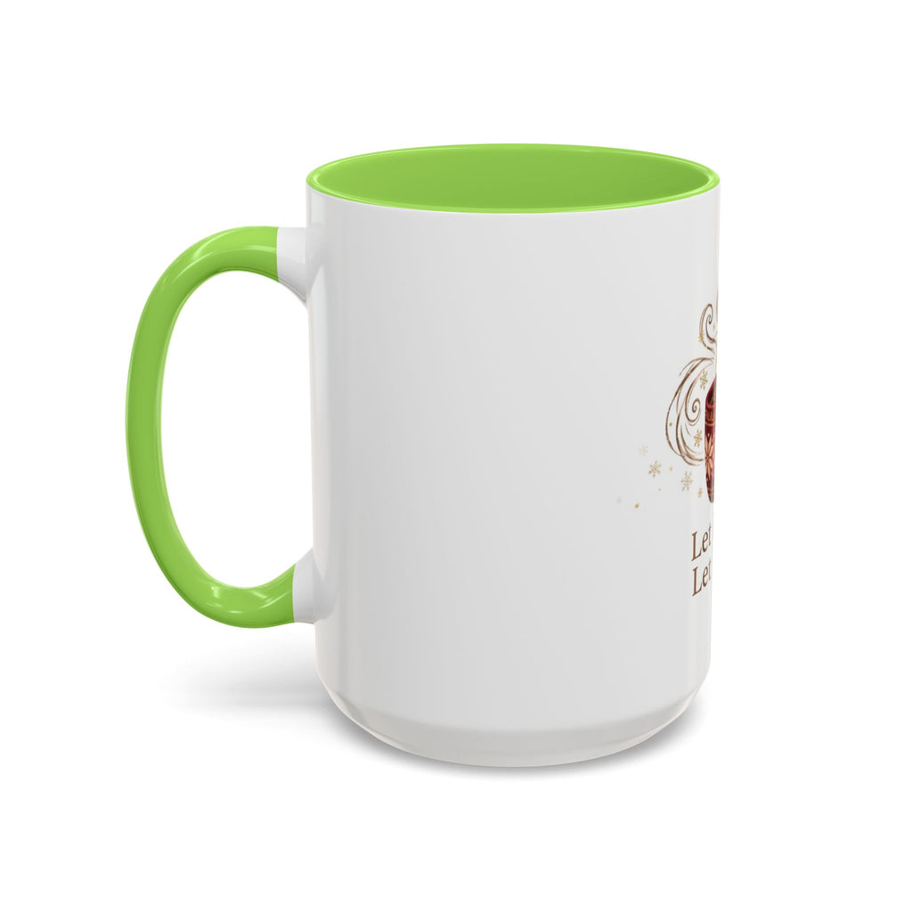 Let It Snow, Let It Brew color accent ceramic coffee mug — Amanda's Brew House