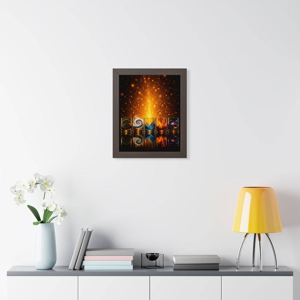 Elemental Fire Poster — Framed Vertical Wall Art