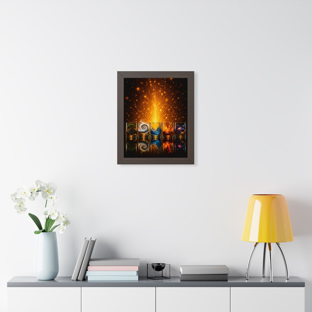 Elemental Fire Poster — Framed Vertical Wall Art