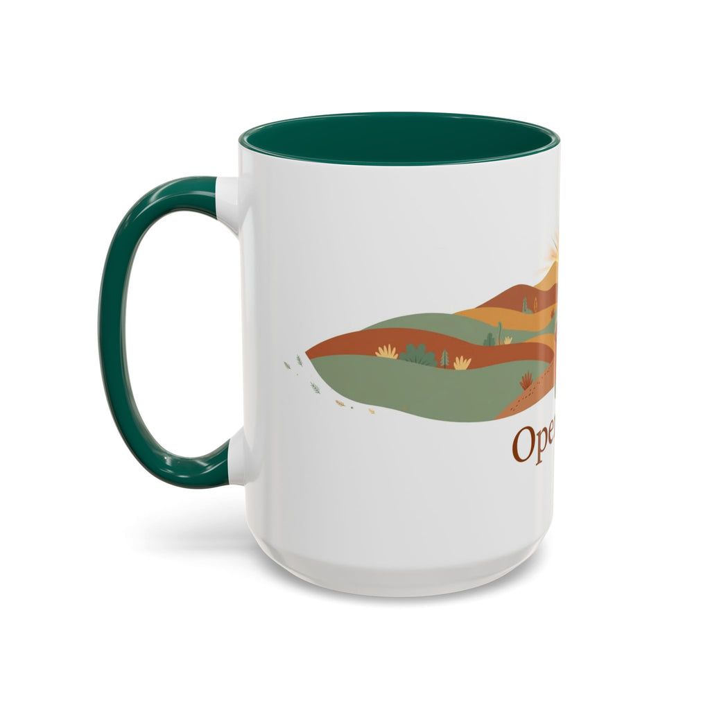 Open Road color accent ceramic coffee mug — Amanda's Brew House