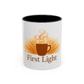 First Light color accent ceramic coffee mug — Amanda's Brew House