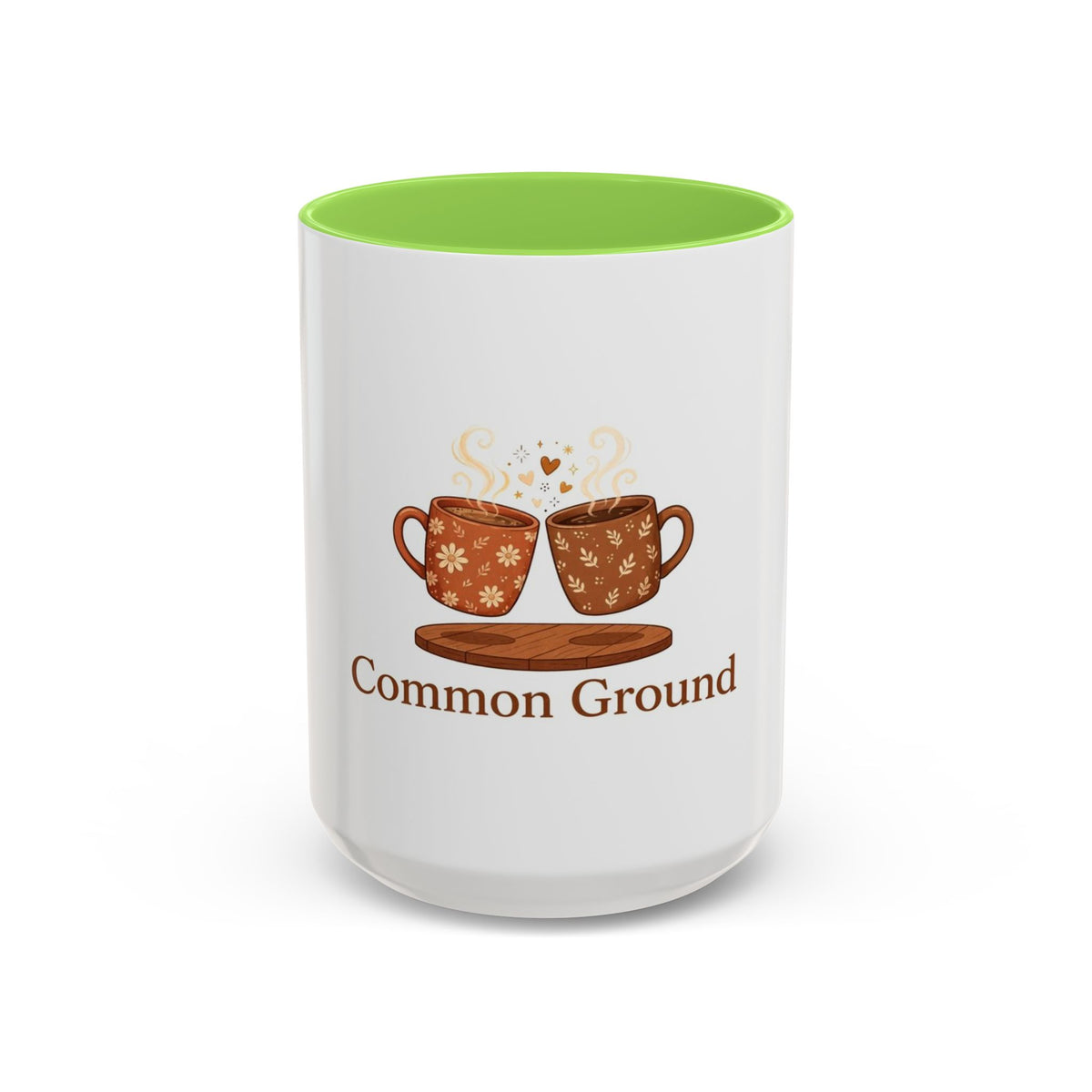 Common Ground color accent ceramic coffee mug — Amanda's Brew House