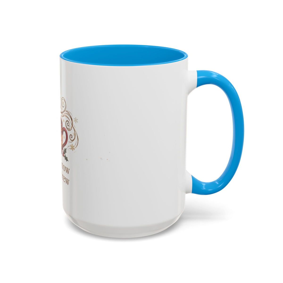 Let It Snow, Let It Brew color accent ceramic coffee mug — Amanda's Brew House