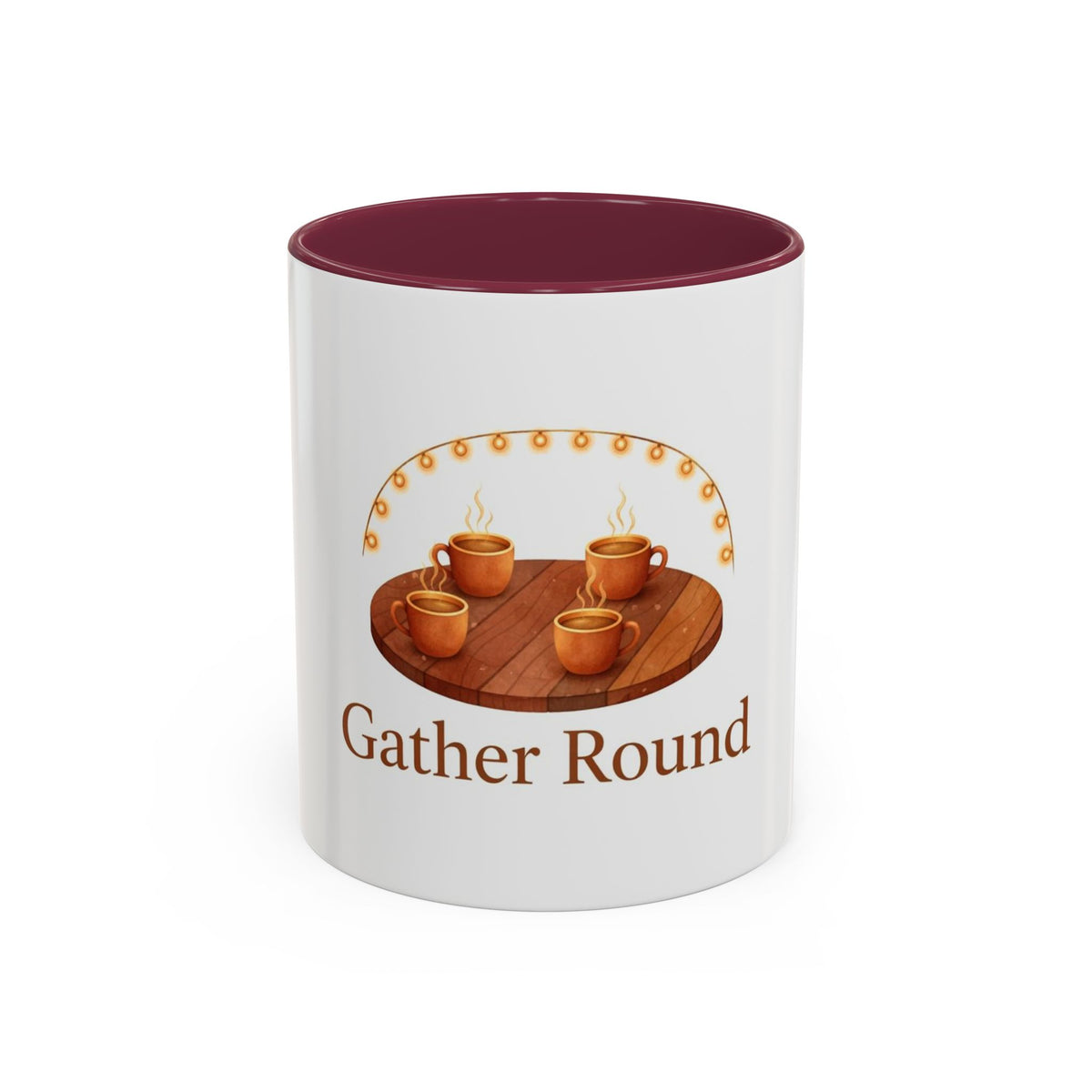 Gather Round color accent ceramic coffee mug — Amanda's Brew House