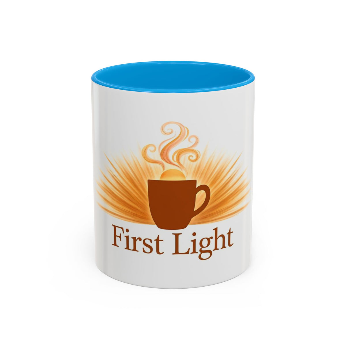 First Light color accent ceramic coffee mug — Amanda's Brew House