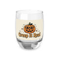 Creep It Real jack-o'-lantern artwork on 6 oz whiskey glass