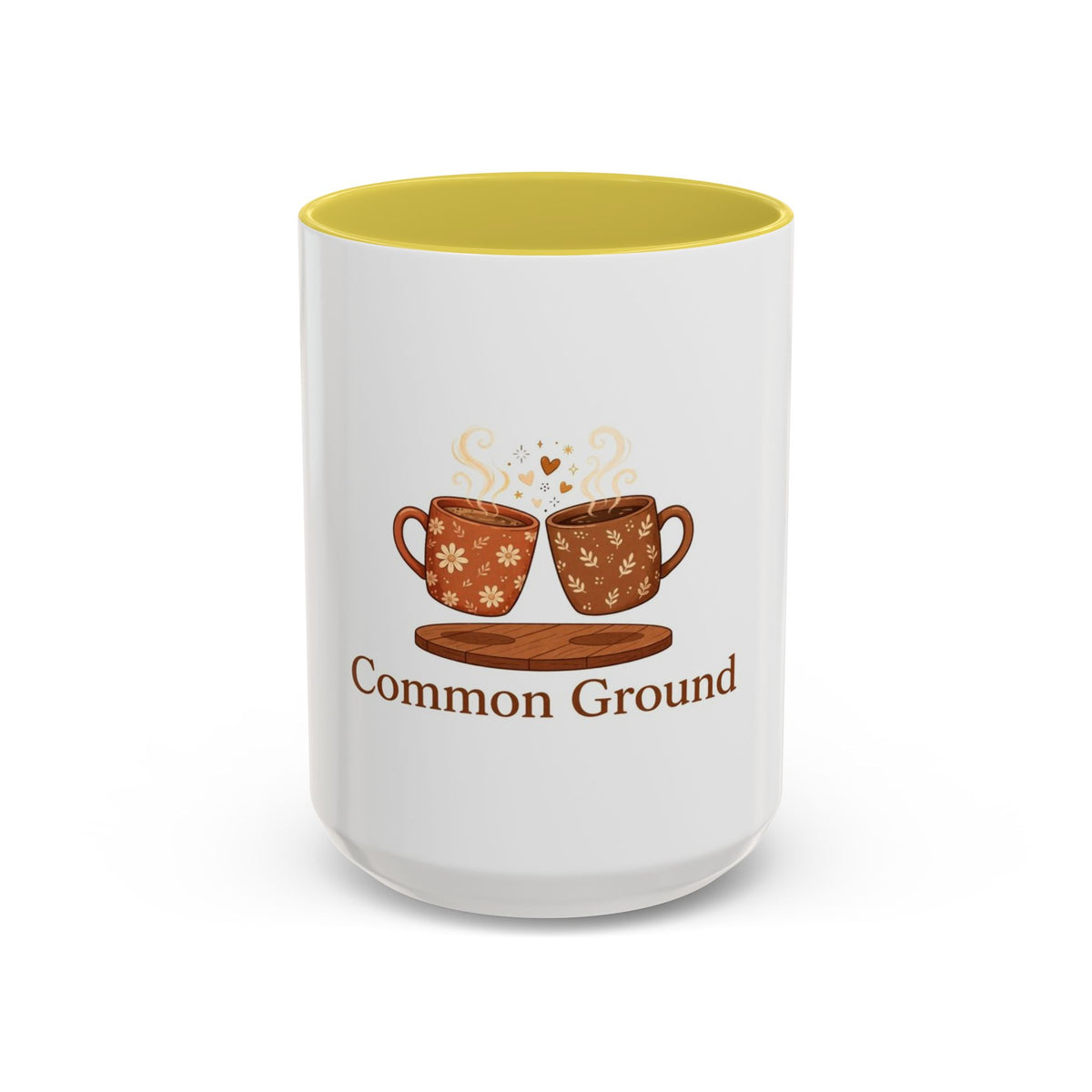 Common Ground color accent ceramic coffee mug — Amanda's Brew House