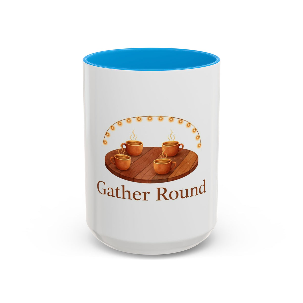 Gather Round color accent ceramic coffee mug — Amanda's Brew House