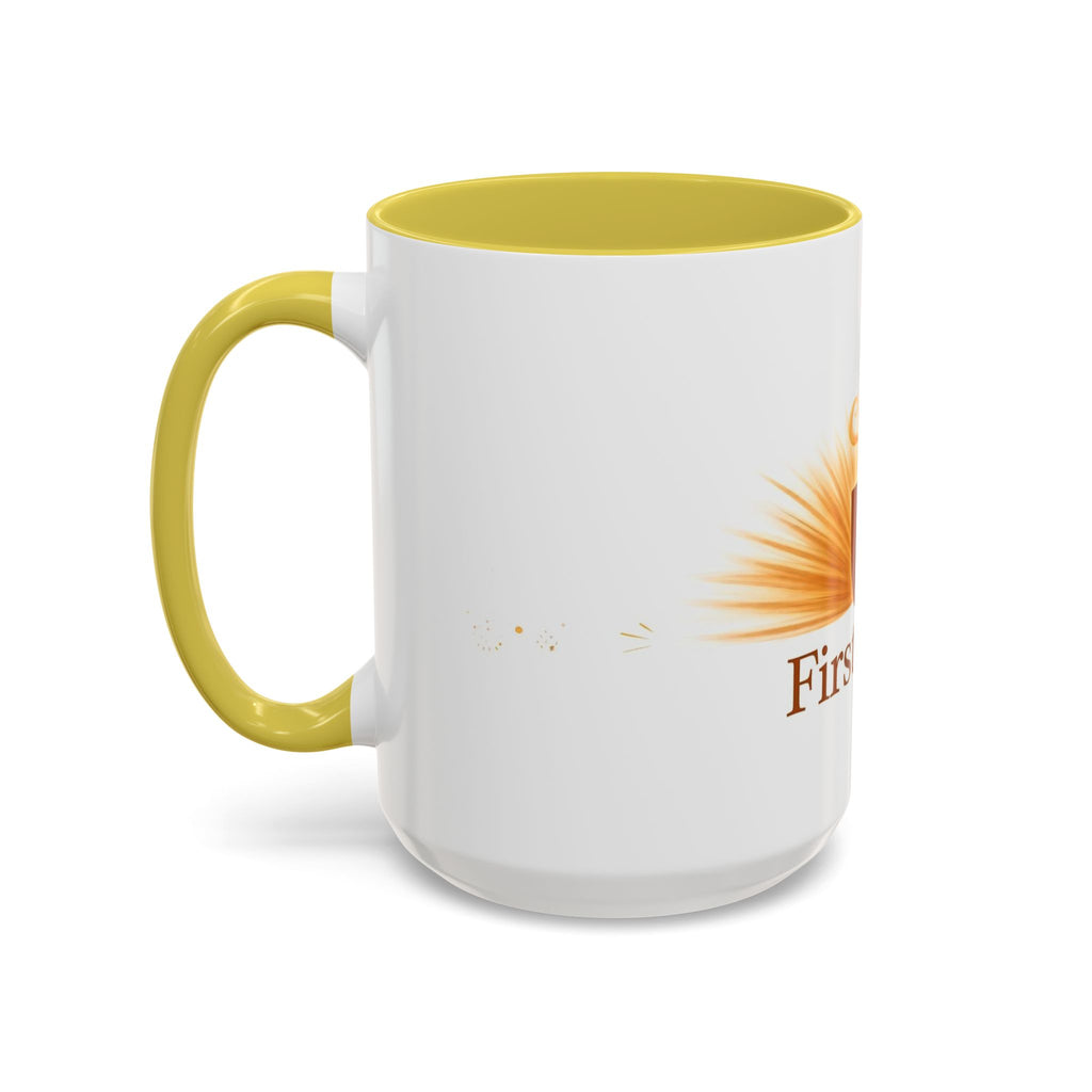 First Light color accent ceramic coffee mug — Amanda's Brew House