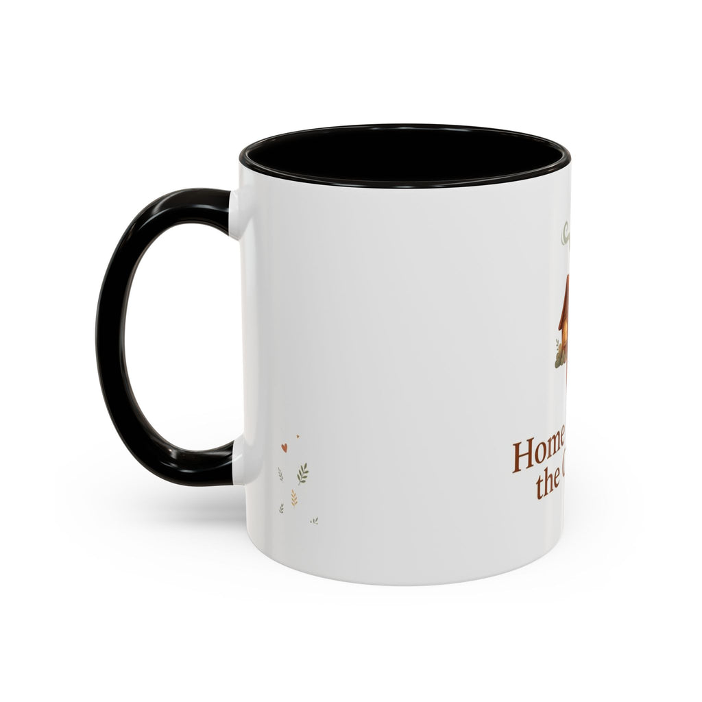 Home Is Where the Coffee Is color accent ceramic coffee mug — Amanda's Brew House
