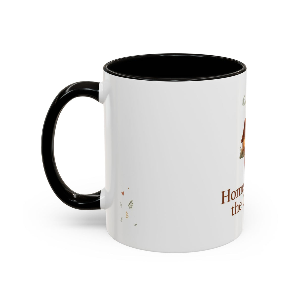 Home Is Where the Coffee Is color accent ceramic coffee mug — Amanda's Brew House