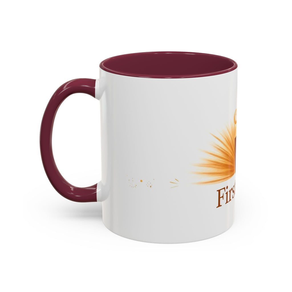 First Light color accent ceramic coffee mug — Amanda's Brew House