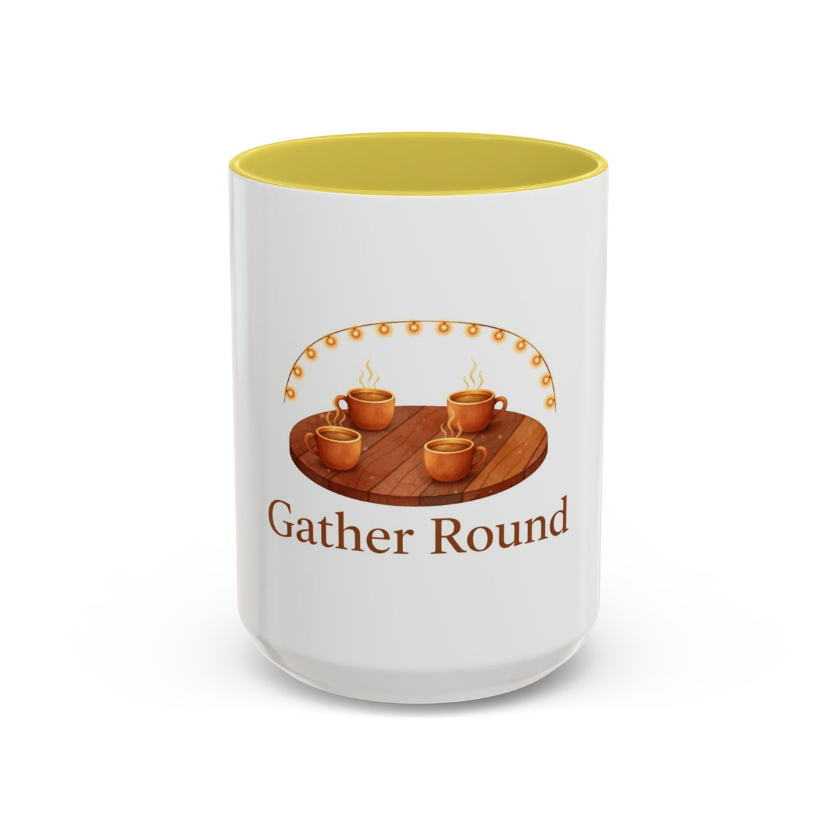 Gather Round color accent ceramic coffee mug — Amanda's Brew House