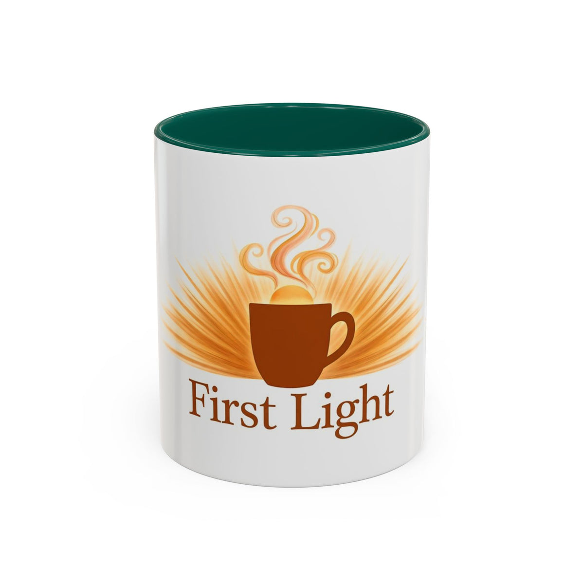 First Light color accent ceramic coffee mug — Amanda's Brew House