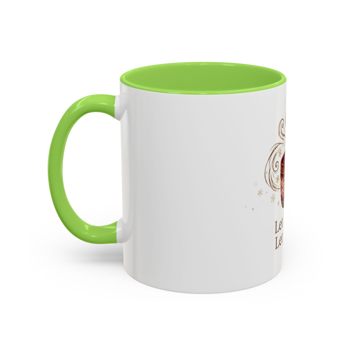 Let It Snow, Let It Brew color accent ceramic coffee mug — Amanda's Brew House