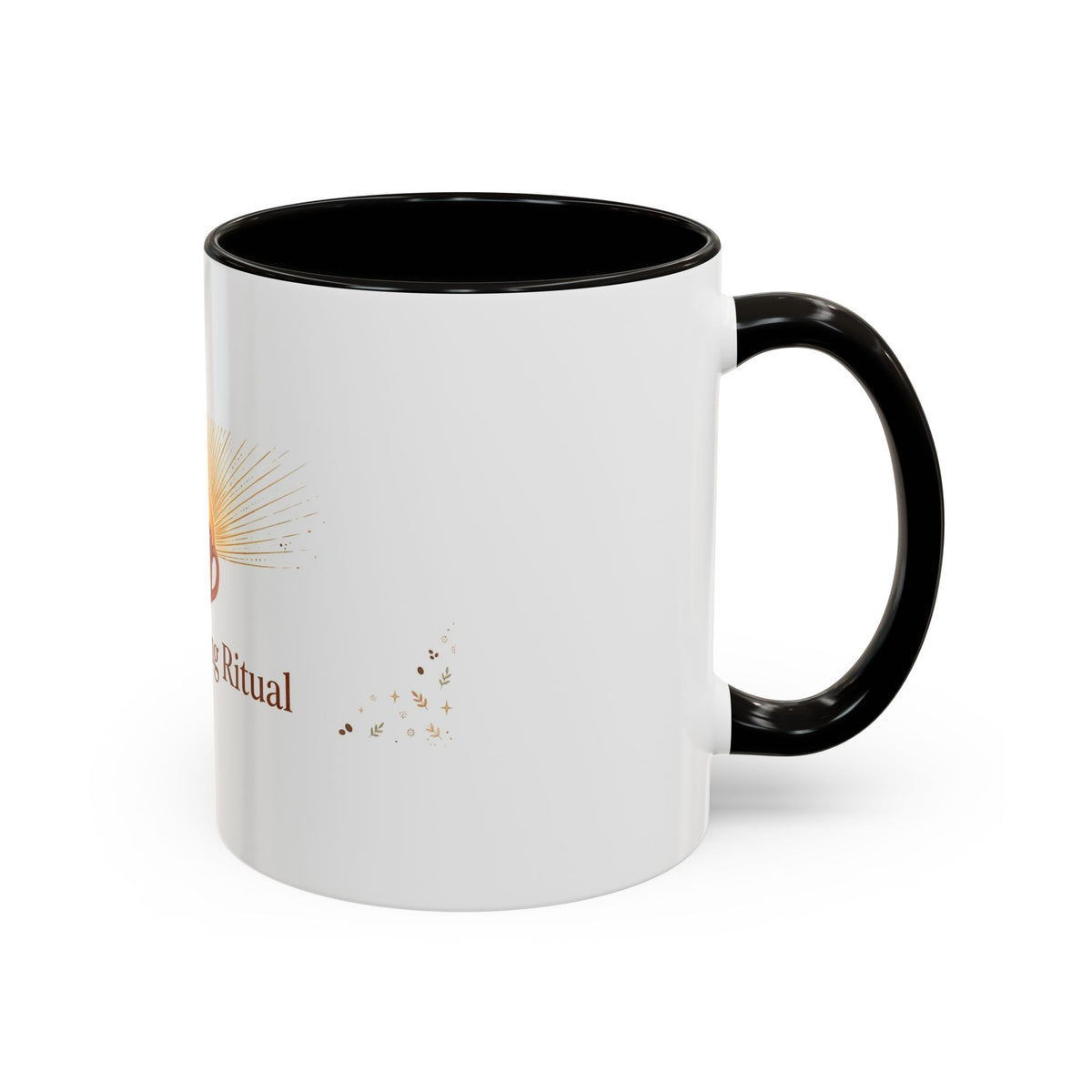Slow Morning Ritual color accent ceramic coffee mug — Amanda's Brew House