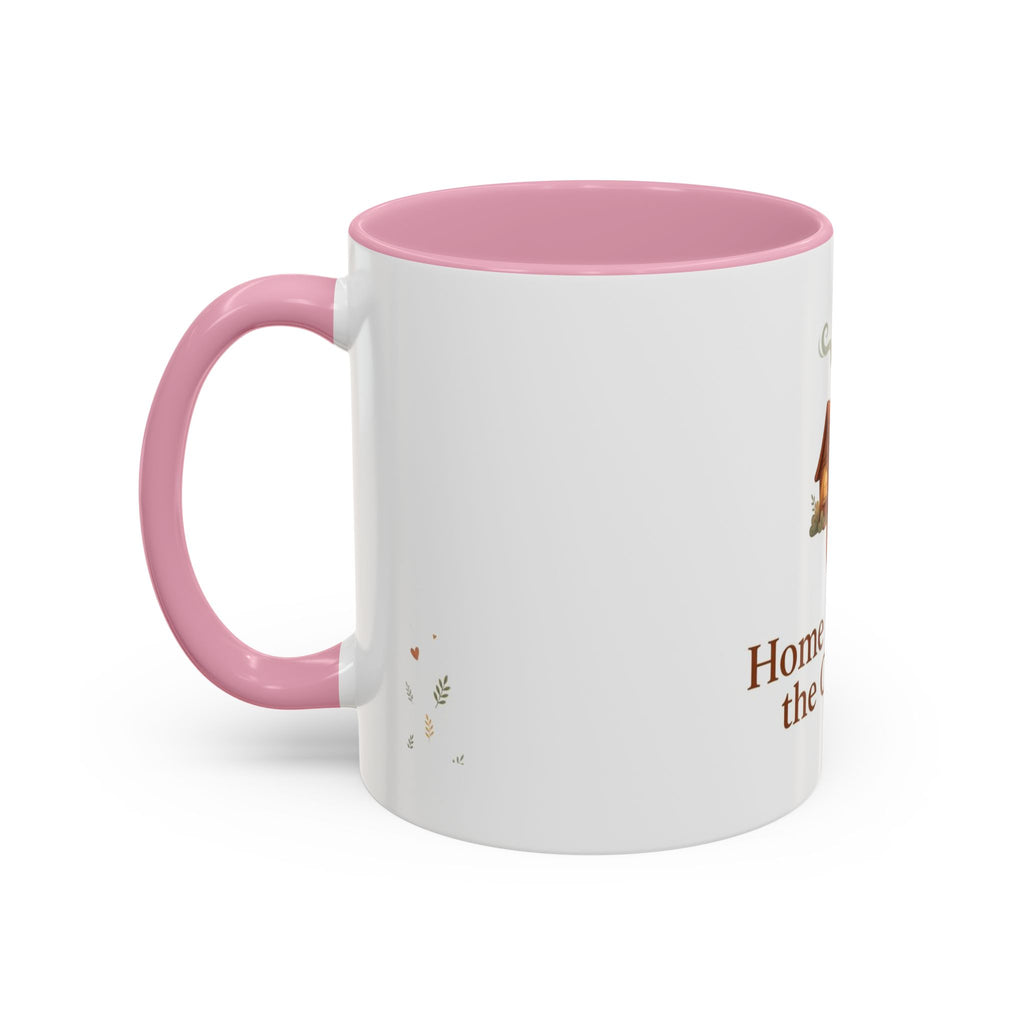 Home Is Where the Coffee Is color accent ceramic coffee mug — Amanda's Brew House