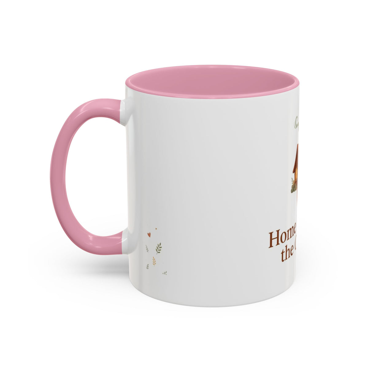 Home Is Where the Coffee Is color accent ceramic coffee mug — Amanda's Brew House