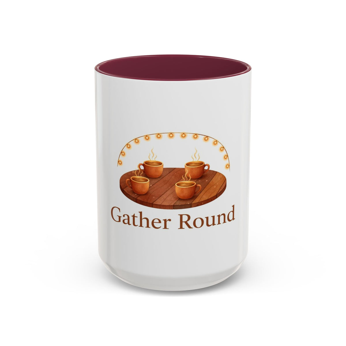 Gather Round color accent ceramic coffee mug — Amanda's Brew House