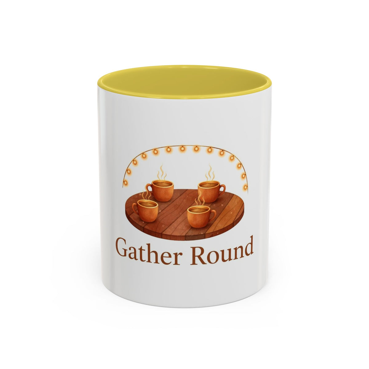 Gather Round color accent ceramic coffee mug — Amanda's Brew House