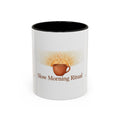 Slow Morning Ritual color accent ceramic coffee mug — Amanda's Brew House