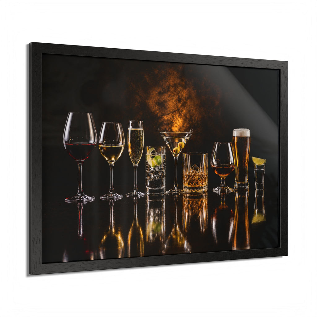 Cocktail Glasses Framed Wall Art