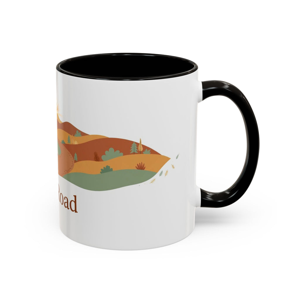 Open Road color accent ceramic coffee mug — Amanda's Brew House