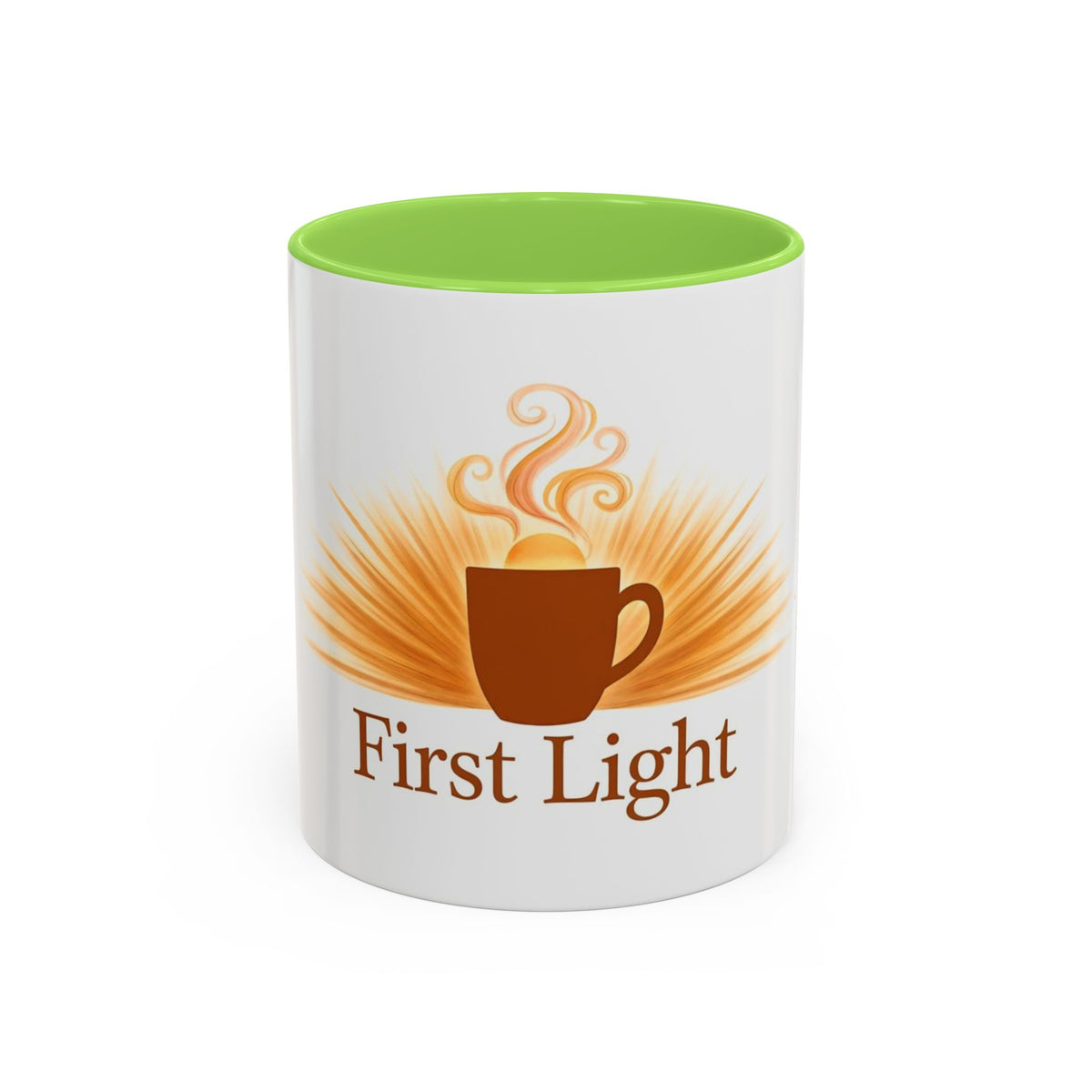 First Light color accent ceramic coffee mug — Amanda's Brew House