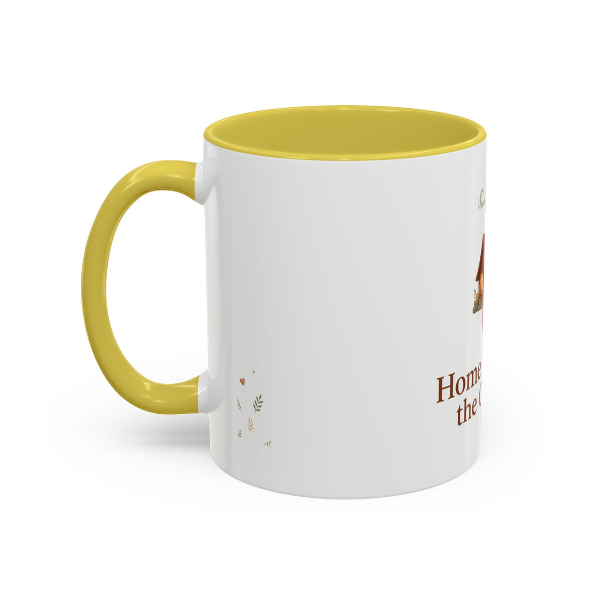 Home Is Where the Coffee Is color accent ceramic coffee mug — Amanda's Brew House