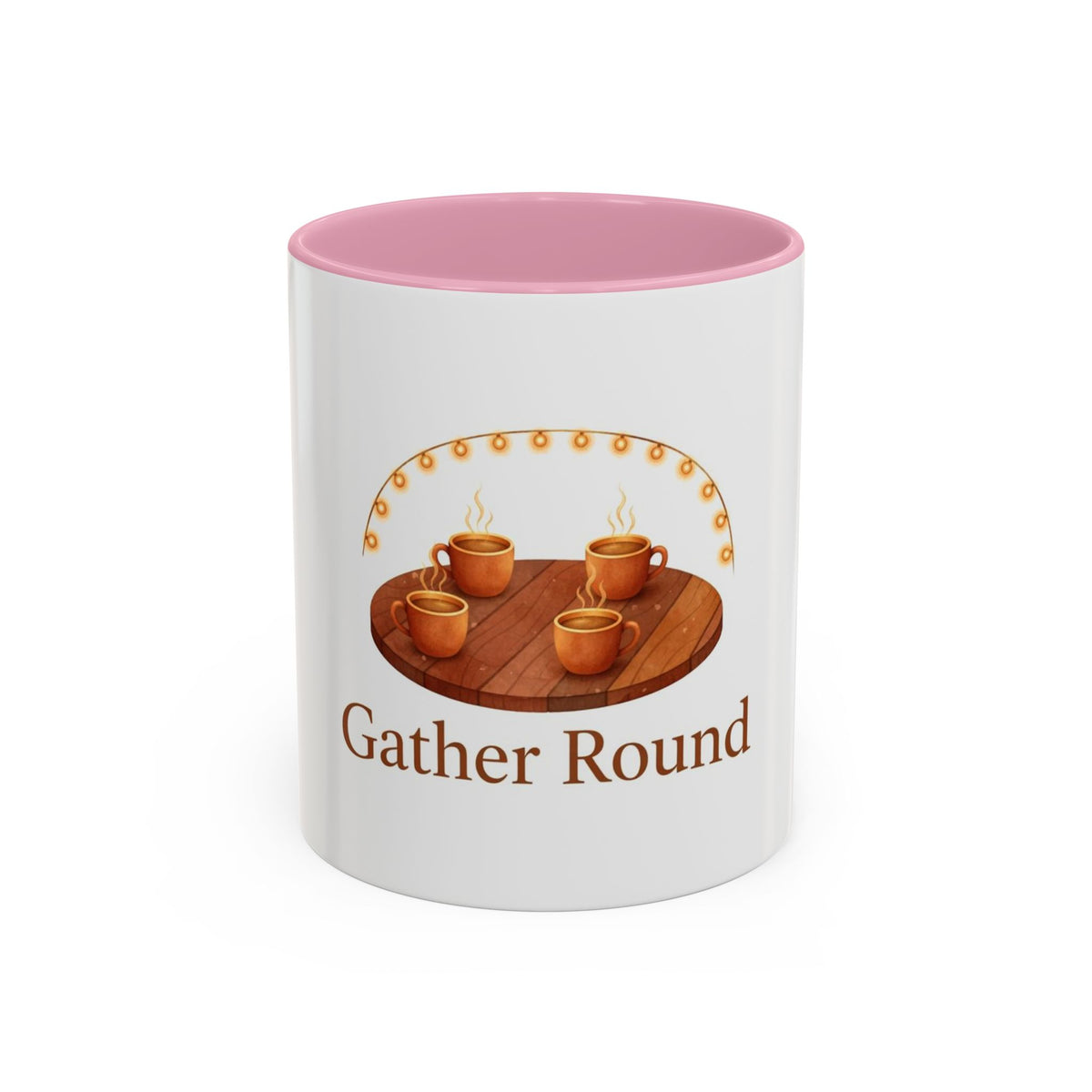 Gather Round color accent ceramic coffee mug — Amanda's Brew House