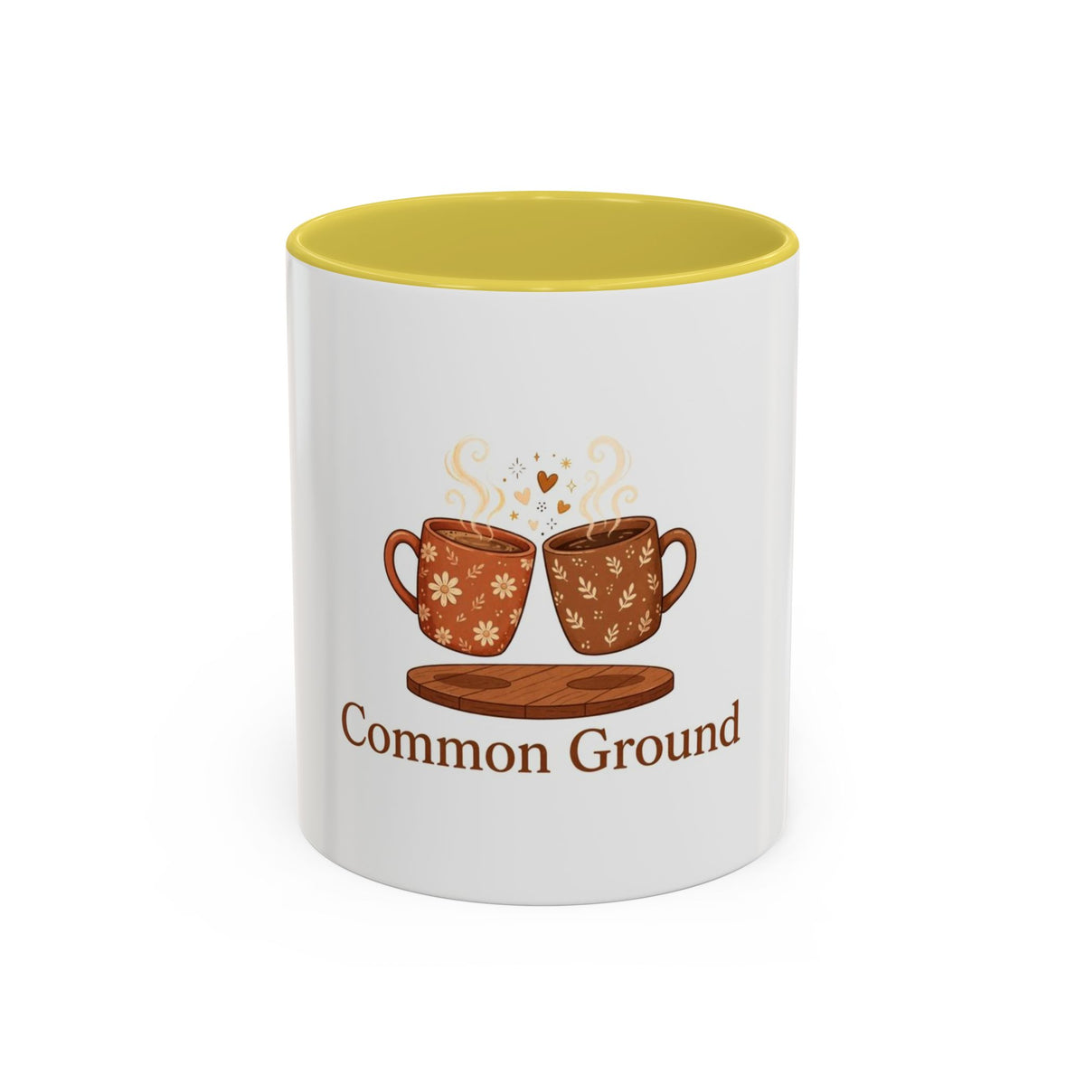 Common Ground color accent ceramic coffee mug — Amanda's Brew House