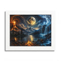 Fire & Ice Moonlit Landscape — Framed Wall Art — product image from Amanda's Brew House