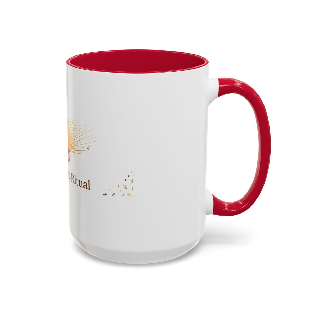 Slow Morning Ritual color accent ceramic coffee mug — Amanda's Brew House