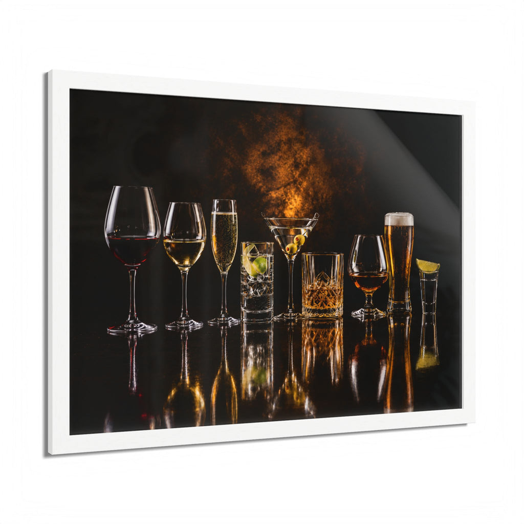 Cocktail Glasses Framed Wall Art